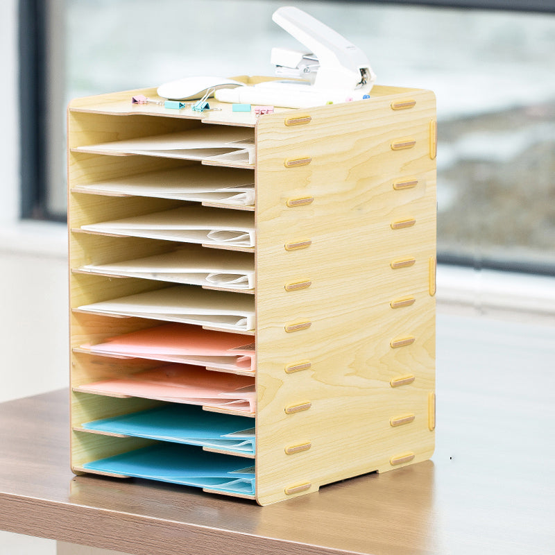 Modern Vertical Filing Cabinet Wooden Frame File Cabinet for Office 11"L x 13"W x 16"H Yellow Clearhalo 'Filing Cabinets' 'filling_cabinets' 'furn' 'furn_filling_cabinets' 'Furniture' 'Office Furniture' 7518415