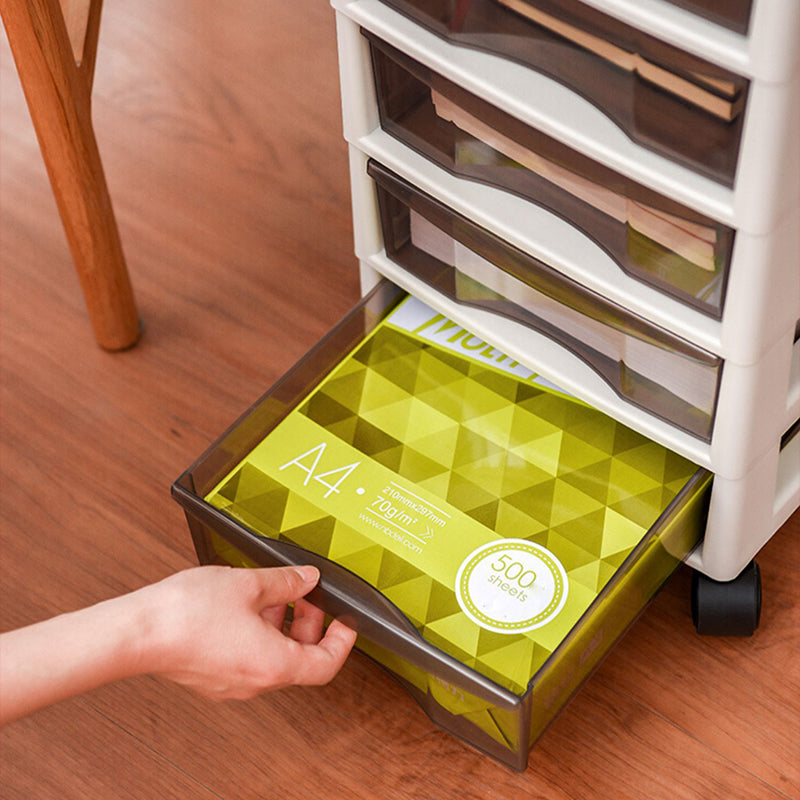 Archivo de cajones de plástico de archivos transparentes verticales