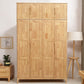 Rubber Wood Wardrobe Cabinet Contemporary Closet Back Hinged Wardrobe
