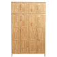 Rubber Wood Wardrobe Cabinet Contemporary Closet Back Hinged Wardrobe