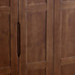 Rubber Wood Wardrobe Cabinet Contemporary Closet Back Hinged Wardrobe
