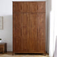 Rubber Wood Wardrobe Cabinet Contemporary Closet Back Hinged Wardrobe