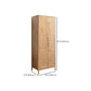 Rubber Wood Wardrobe Cabinet Contemporary Closet Back Hinged Wardrobe