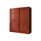 Wooden Sliding Doors Armoire Traditional Home Storage Cabinet 63"L x 23.6"W x 76.8"H Armoires & Wardrobes Clearhalo 'Armoires & Wardrobes' 'armoires_wardrobes' 'Bedroom Furniture' 'furn' 'furn_armoires_wardrobes' 'Furniture' 7518487