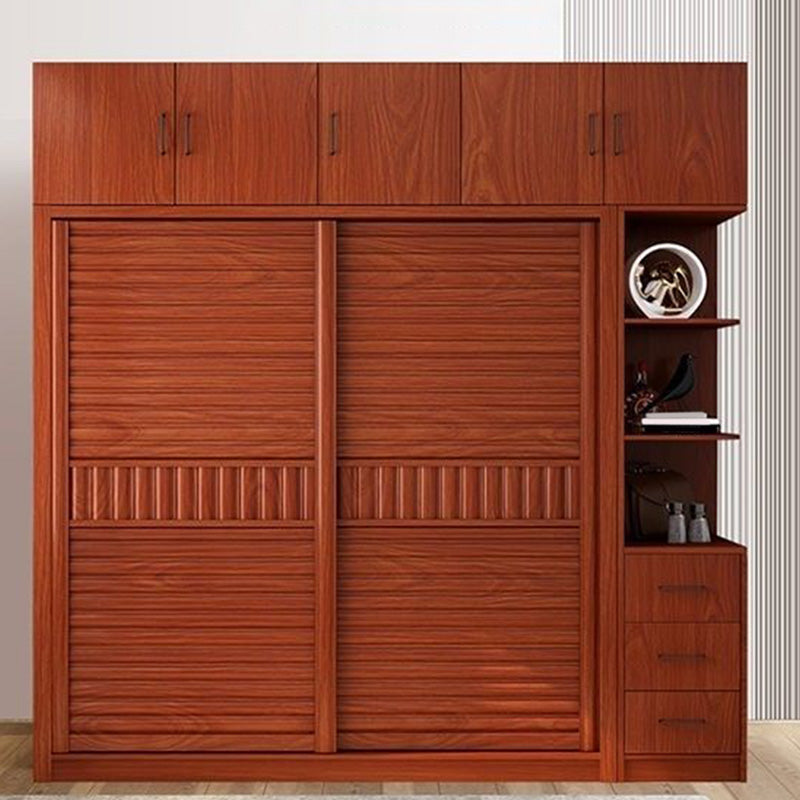 Wooden Sliding Doors Armoire Traditional Home Storage Cabinet Clearhalo 'Armoires & Wardrobes' 'armoires_wardrobes' 'Bedroom Furniture' 'furn' 'furn_armoires_wardrobes' 'Furniture' 7518488