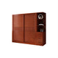 Wooden Sliding Doors Armoire Traditional Home Storage Cabinet 63"L x 23.6"W x 76.8"H Armoires & Sideboard Clearhalo 'Armoires & Wardrobes' 'armoires_wardrobes' 'Bedroom Furniture' 'furn' 'furn_armoires_wardrobes' 'Furniture' 7518491