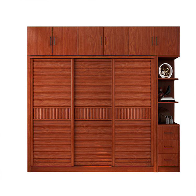 Wooden Sliding Doors Armoire Traditional Home Storage Cabinet Clearhalo 'Armoires & Wardrobes' 'armoires_wardrobes' 'Bedroom Furniture' 'furn' 'furn_armoires_wardrobes' 'Furniture' 7518494
