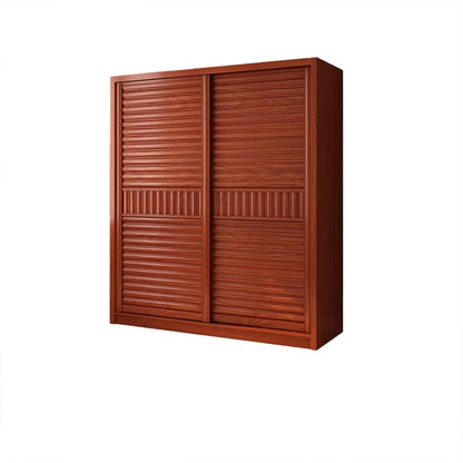Wooden Sliding Doors Armoire Traditional Home Storage Cabinet 47.2"L x 23.6"W x 76.8"H Armoires & Wardrobes Clearhalo 'Armoires & Wardrobes' 'armoires_wardrobes' 'Bedroom Furniture' 'furn' 'furn_armoires_wardrobes' 'Furniture' 7518497