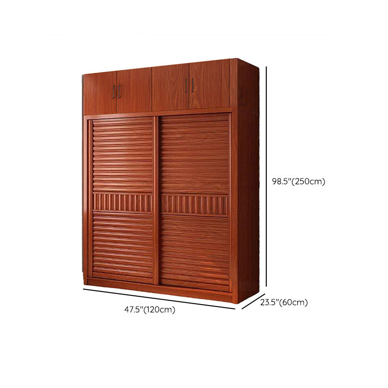 Wooden Sliding Doors Armoire Traditional Home Storage Cabinet Clearhalo 'Armoires & Wardrobes' 'armoires_wardrobes' 'Bedroom Furniture' 'furn' 'furn_armoires_wardrobes' 'Furniture' 7518505
