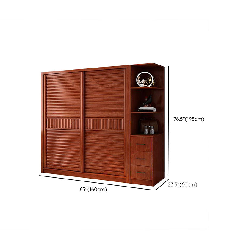 Wooden Sliding Doors Armoire Traditional Home Storage Cabinet Clearhalo 'Armoires & Wardrobes' 'armoires_wardrobes' 'Bedroom Furniture' 'furn' 'furn_armoires_wardrobes' 'Furniture' 7518506