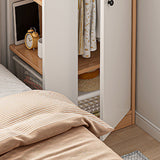 Armadio del guardaroba rettangolare moderno moderno armadio per il guardaroba in legno semplice