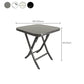 Modern Square Glass Desktop Collapsible Dining Table Metal Legs for Dining Room Clearhalo 'Dining Tables & Seating' 'Dining Tables' 'dining_table' 'furn' 'furn_dining_table' 'Furniture' 'Kitchen & Dining Furniture' 7519402