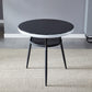 Table à manger stockable de bureau en verre rond moderne pour salle à manger