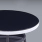 Table à manger stockable de bureau en verre rond moderne pour salle à manger