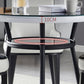 Table à manger stockable de bureau en verre rond moderne pour salle à manger