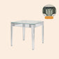 Modern Tempered Glass Desktop Geometric Acrylic Legs Dining Table for Dining Room Clear Without Chairs Clearhalo 'Dining Tables & Seating' 'Dining Tables' 'dining_table' 'furn' 'furn_dining_table' 'Furniture' 'Kitchen & Dining Furniture' 7519425