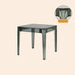 Modern Tempered Glass Desktop Geometric Acrylic Legs Dining Table for Dining Room Smoke Gray Without Chairs Clearhalo 'Dining Tables & Seating' 'Dining Tables' 'dining_table' 'furn' 'furn_dining_table' 'Furniture' 'Kitchen & Dining Furniture' 7519428