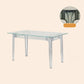 Modern Tempered Glass Desktop Geometric Acrylic Legs Dining Table for Dining Room Clear 55"L x 31"W x 29"H Without Chairs Clearhalo 'Dining Tables & Seating' 'Dining Tables' 'dining_table' 'furn' 'furn_dining_table' 'Furniture' 'Kitchen & Dining Furniture' 7519445