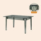 Modern Tempered Glass Desktop Geometric Acrylic Legs Dining Table for Dining Room Smoke Gray 55"L x 31"W x 29"H Without Chairs Clearhalo 'Dining Tables & Seating' 'Dining Tables' 'dining_table' 'furn' 'furn_dining_table' 'Furniture' 'Kitchen & Dining Furniture' 7519446