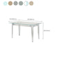 Modern Tempered Glass Desktop Geometric Acrylic Legs Dining Table for Dining Room Clearhalo 'Dining Tables & Seating' 'Dining Tables' 'dining_table' 'furn' 'furn_dining_table' 'Furniture' 'Kitchen & Dining Furniture' 7519452