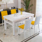 Modern Tempered Glass Desktop Rectangle Dining Table for Dining Room Clearhalo 'Dining Tables & Seating' 'Dining Tables' 'dining_table' 'furn' 'furn_dining_table' 'Furniture' 'Kitchen & Dining Furniture' 7519458