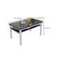 Modern Tempered Glass Desktop Rectangle Dining Table for Dining Room Clearhalo 'Dining Tables & Seating' 'Dining Tables' 'dining_table' 'furn' 'furn_dining_table' 'Furniture' 'Kitchen & Dining Furniture' 7519467