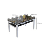 Modern Tempered Glass Desktop Rectangle Dining Table for Dining Room Clearhalo 'Dining Tables & Seating' 'Dining Tables' 'dining_table' 'furn' 'furn_dining_table' 'Furniture' 'Kitchen & Dining Furniture' 7519467