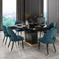 Modern Round Tempered Glass Desktop Collapsible Dining Table for Dining Room Clearhalo 'Dining Tables & Seating' 'Dining Tables' 'dining_table' 'furn' 'furn_dining_table' 'Furniture' 'Kitchen & Dining Furniture' 7519481