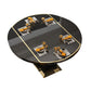 Modern Round Tempered Glass Desktop Collapsible Dining Table for Dining Room Clearhalo 'Dining Tables & Seating' 'Dining Tables' 'dining_table' 'furn' 'furn_dining_table' 'Furniture' 'Kitchen & Dining Furniture' 7519486