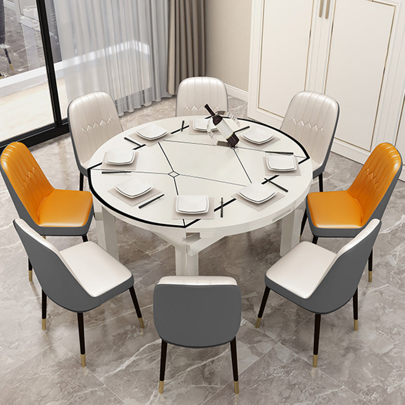Table à manger extensible de bureau en verre moderne, base en chêne pour salle à manger