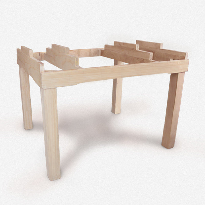 Table à manger extensible de bureau en verre moderne, base en chêne pour salle à manger