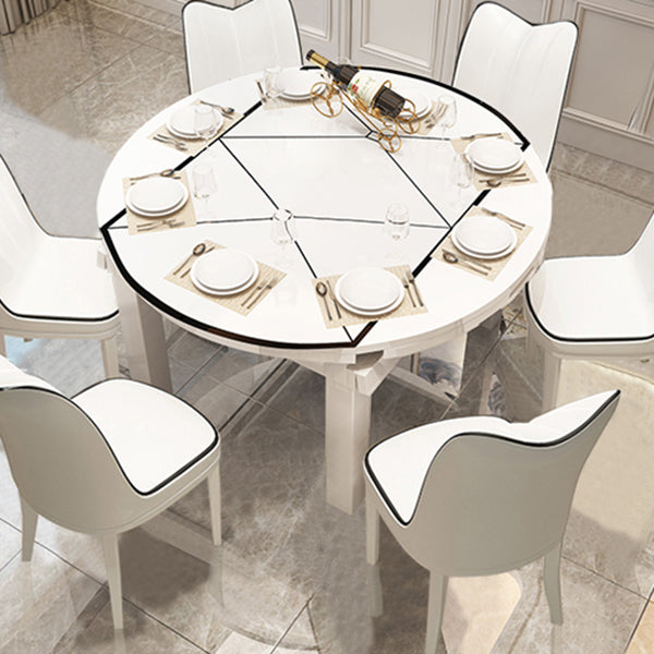 Table à manger extensible de bureau en verre moderne, base en chêne pour salle à manger