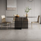Modern Transparent Gray Glass Desktop Ellipse Dining Table for Dining Room Clearhalo 'Dining Tables & Seating' 'Dining Tables' 'dining_table' 'furn' 'furn_dining_table' 'Furniture' 'Kitchen & Dining Furniture' 7519556