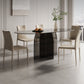 Modern Transparent Gray Glass Desktop Ellipse Dining Table for Dining Room Clearhalo 'Dining Tables & Seating' 'Dining Tables' 'dining_table' 'furn' 'furn_dining_table' 'Furniture' 'Kitchen & Dining Furniture' 7519557