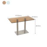Modern Glass Desktop Geometric Dining Table Metal Base for Dining Room Clearhalo 'Dining Tables & Seating' 'Dining Tables' 'dining_table' 'furn' 'furn_dining_table' 'Furniture' 'Kitchen & Dining Furniture' 7519598