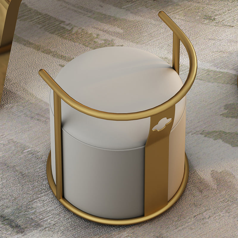 Moderne Armlehre im Rückenlehne Kissenstuhl mit Metallbasis für Wohnzimmer