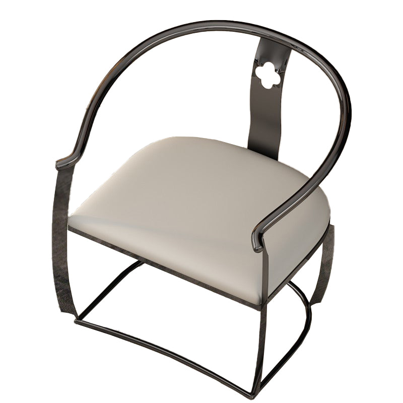 Moderne Armlehre im Rückenlehne Kissenstuhl mit Metallbasis für Wohnzimmer