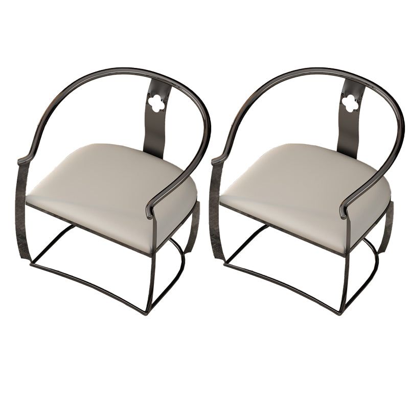 Moderne Armlehre im Rückenlehne Kissenstuhl mit Metallbasis für Wohnzimmer