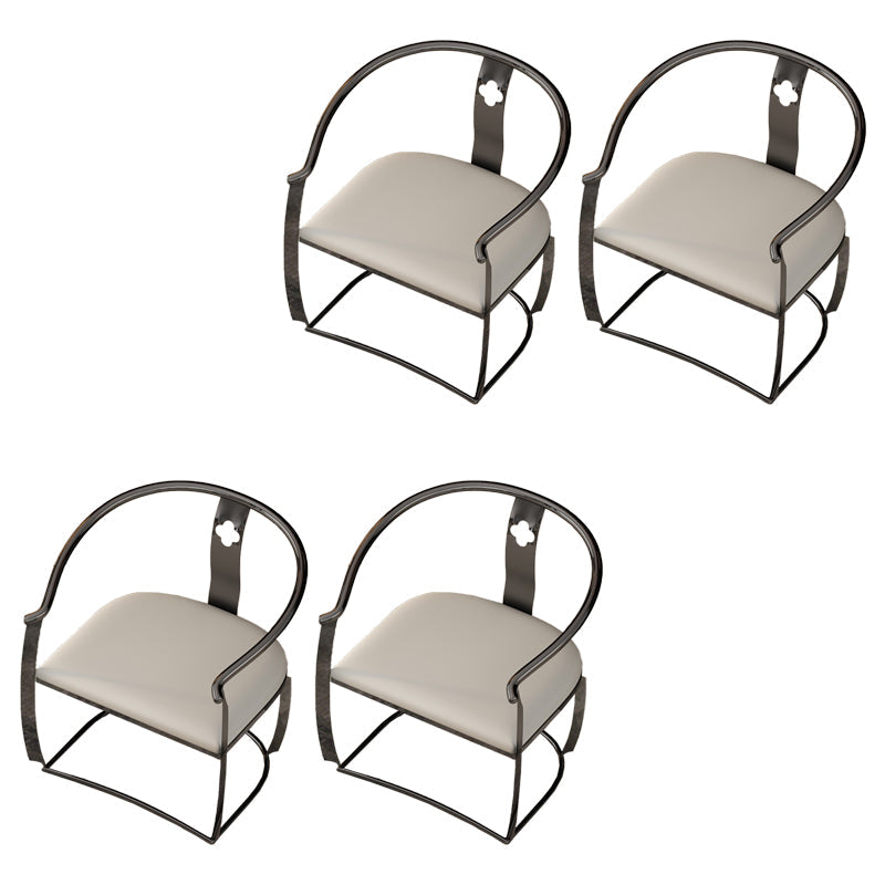 Moderne Armlehre im Rückenlehne Kissenstuhl mit Metallbasis für Wohnzimmer