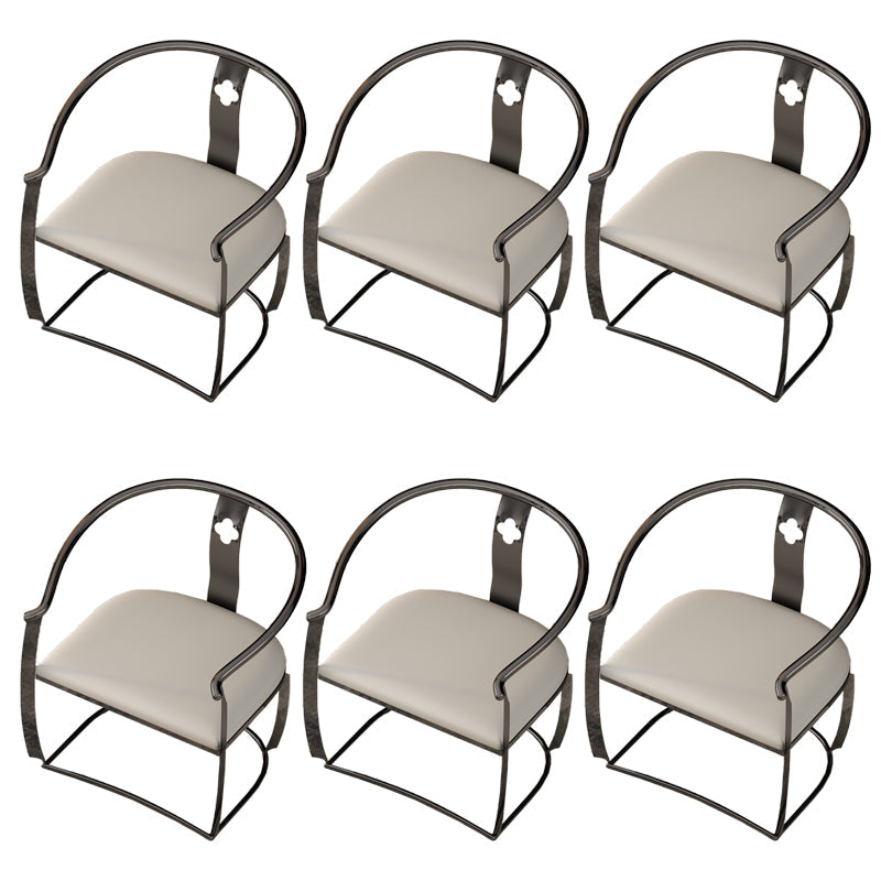 Moderne Armlehre im Rückenlehne Kissenstuhl mit Metallbasis für Wohnzimmer