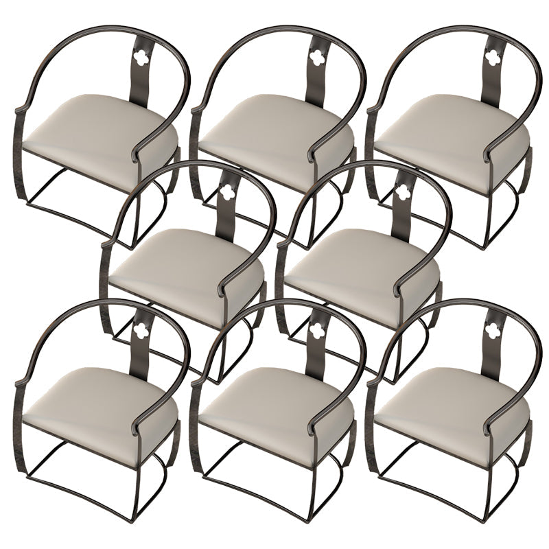 Moderne Armlehre im Rückenlehne Kissenstuhl mit Metallbasis für Wohnzimmer