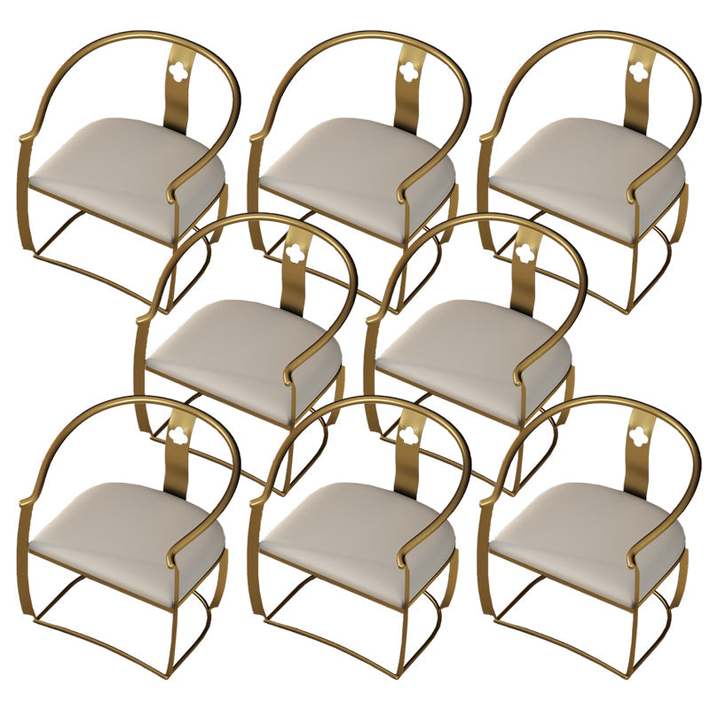 Moderne Armlehre im Rückenlehne Kissenstuhl mit Metallbasis für Wohnzimmer