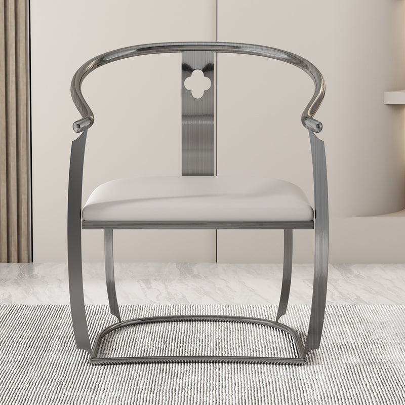Moderne Armlehre im Rückenlehne Kissenstuhl mit Metallbasis für Wohnzimmer