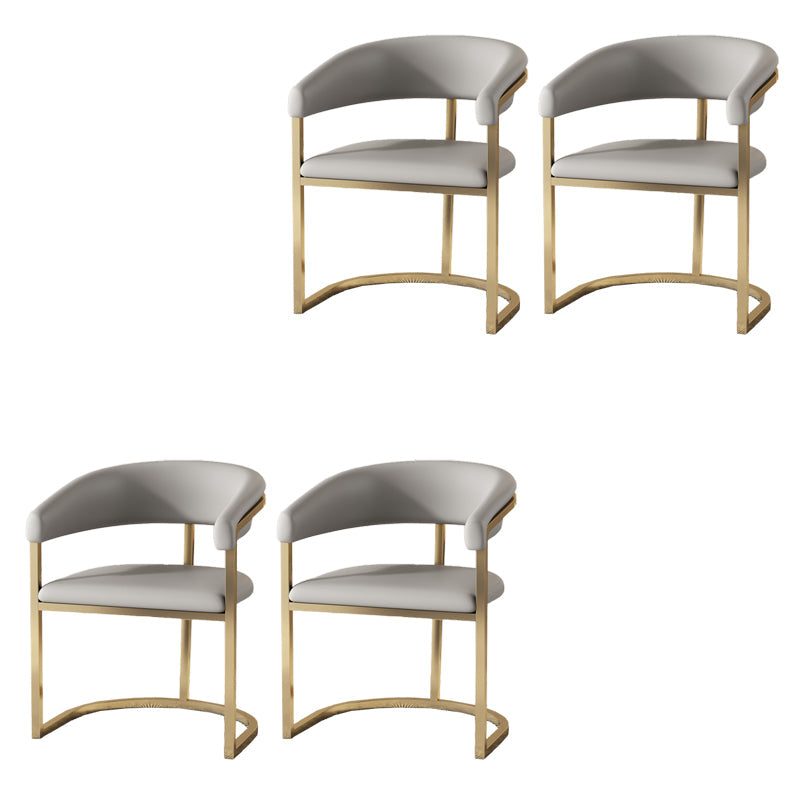 Moderne Armlehre im Rückenlehne Kissenstuhl mit Metallbasis für Wohnzimmer