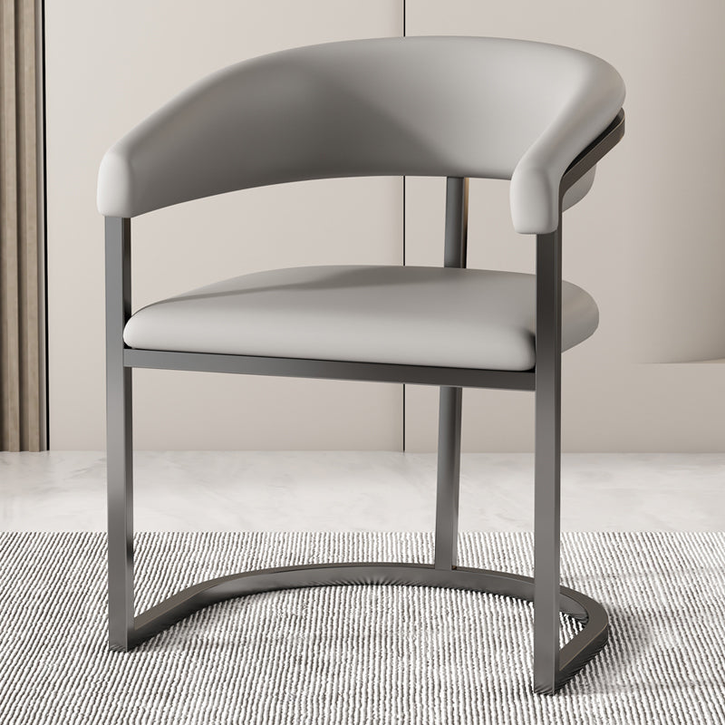 Moderne Armlehre im Rückenlehne Kissenstuhl mit Metallbasis für Wohnzimmer