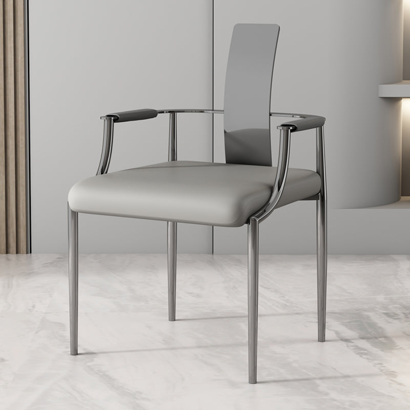 Moderne Armlehre im Rückenlehne Kissenstuhl mit Metallbasis für Wohnzimmer