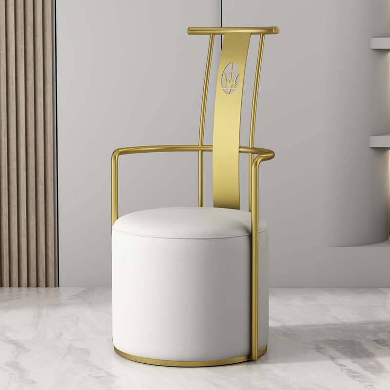 Moderne Armlehre im Rückenlehne Kissenstuhl mit Metallbasis für Wohnzimmer