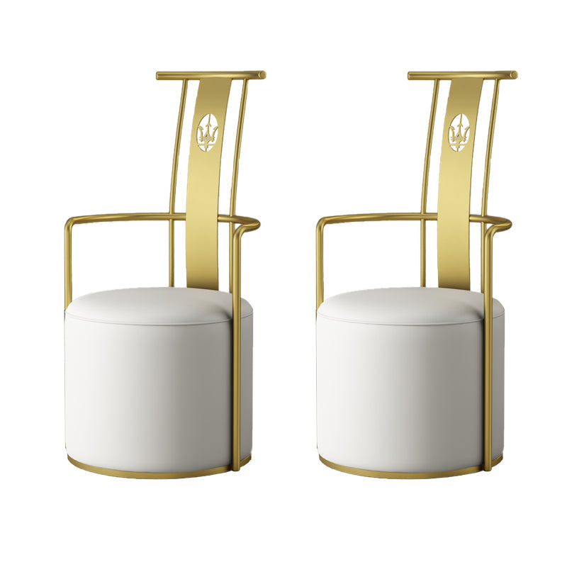 Moderne Armlehre im Rückenlehne Kissenstuhl mit Metallbasis für Wohnzimmer