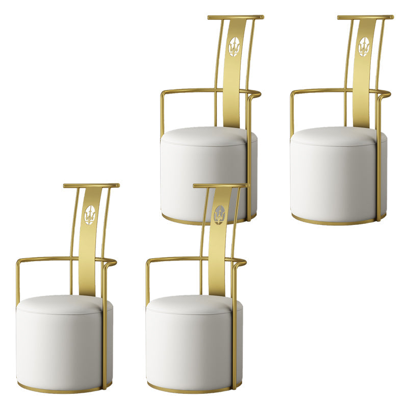 Moderne Armlehre im Rückenlehne Kissenstuhl mit Metallbasis für Wohnzimmer