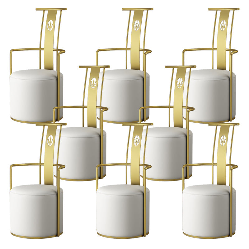 Moderne Armlehre im Rückenlehne Kissenstuhl mit Metallbasis für Wohnzimmer